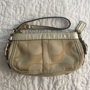 Authentic Coach Wristlet (Champagne Color)